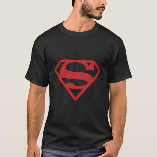 Camiseta Super Red On Black Shield (Frente)
