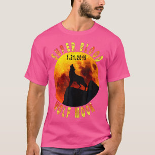 Camiseta Super Sangue Wolf Moon Total Eclipse Lunar 2019