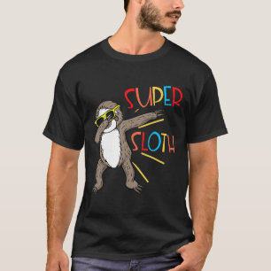 Camiseta Super Sloth Super Engraçado Super Herói Dabbing Da