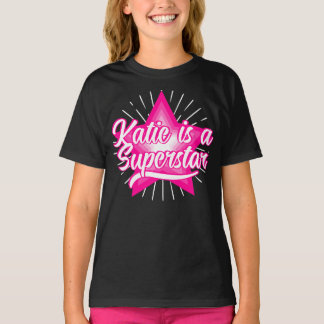 Camiseta Super star White Star Rapariga Branca Seu Nome Tex