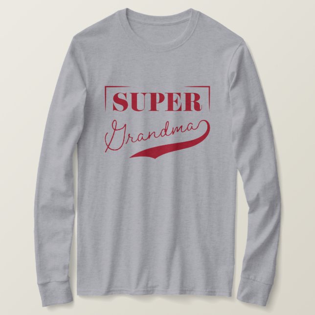 Camiseta Super vovó (Frente do Design)
