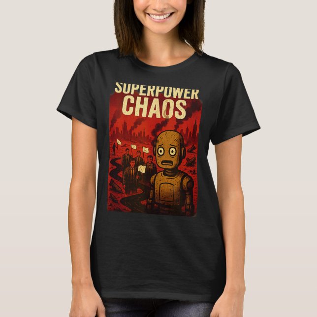 Camiseta Super Wer Chaos Dystoan Satire War Consequences Gi (Frente)