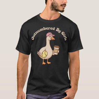 Camiseta Superadas em Número pelas Meninas Mãe Ganso Softbo