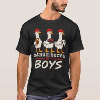 Camiseta Superados em Número pelos Meninos Pato Fun Mom Pai