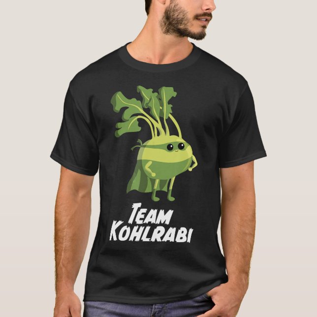 Camiseta Superalimentação Vegetal De Kohlrabi Para Vegans E (Frente)