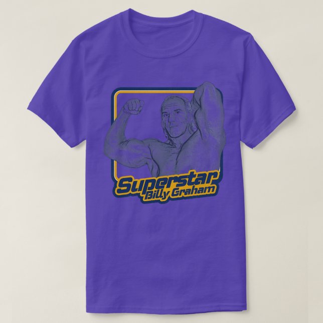 Camiseta SuperBilly Graham Retro Pro Wrestler (Frente do Design)