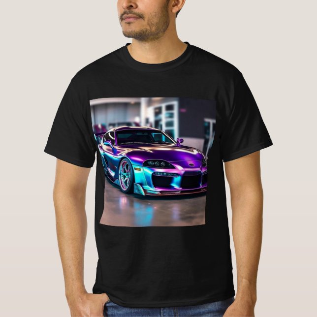 Camiseta Supercarros personalizados:Cores e modificações em (Frente)