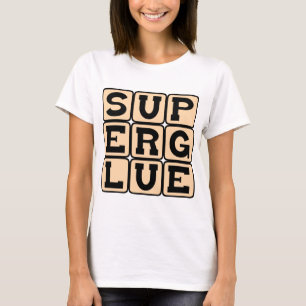 Camiseta Supercola, Adesivo Mágico