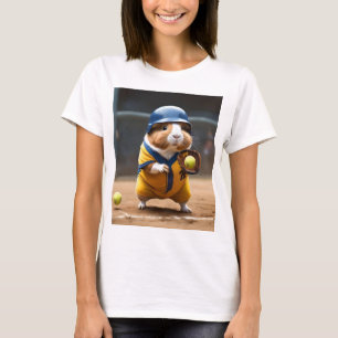 Camiseta Superestrela de Softbol Guinea Pig Feminina, Camis