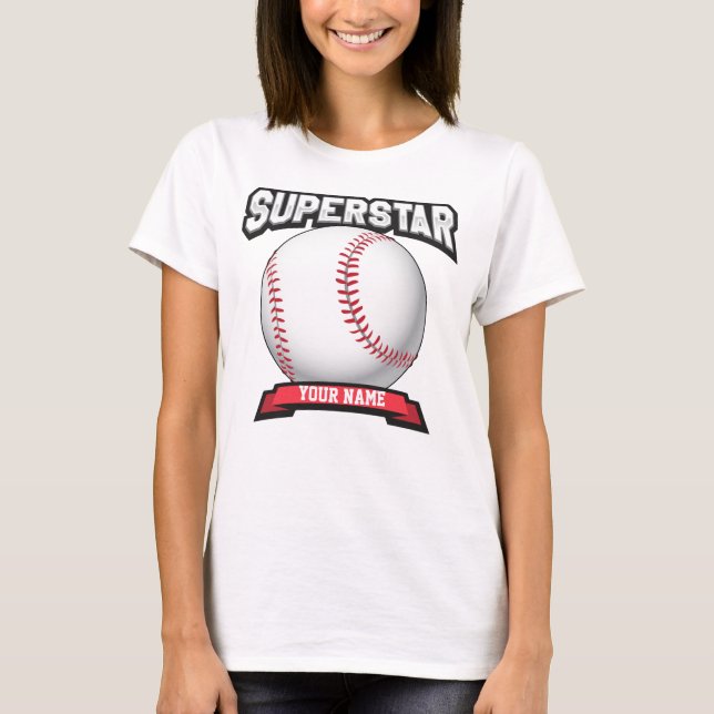 Camiseta Superestrela do Baseball (Frente)