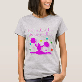 CAMISETA SUPERFÍCIE PERSONALIZADA DA GAROTA DO CHEERLEADER