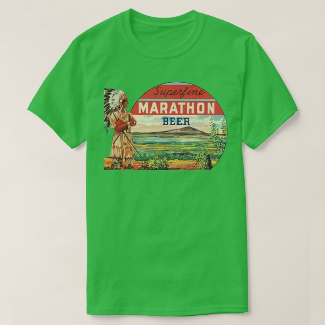 Camiseta Superfine Marathon Beer Retro Defunct Wisconsin Br (Frente do Design)