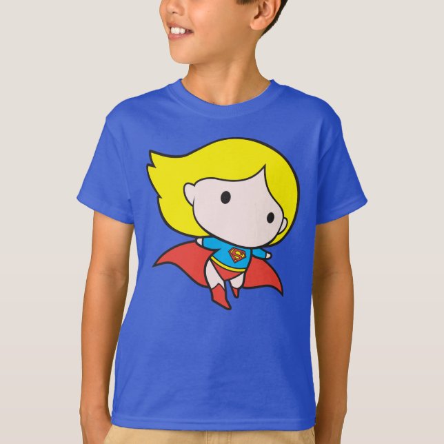 Camiseta Supergirl de Chibi de Dois Lados (Frente)
