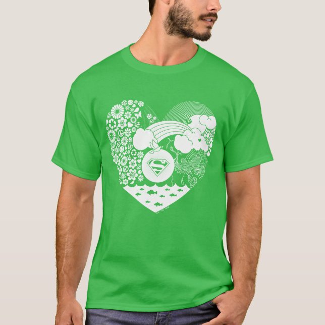 Camiseta Supergirl Floral Peace Hearic (Frente)