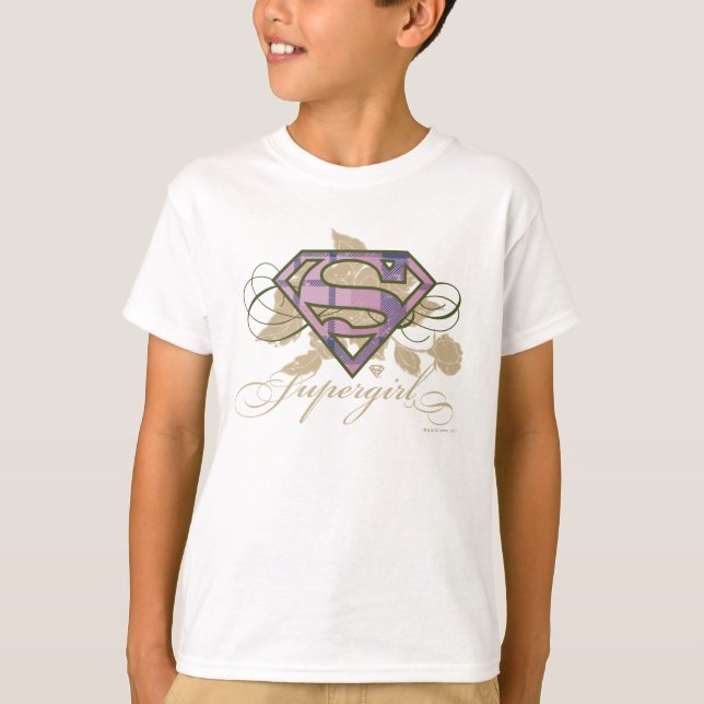 Camiseta Supergirl Flowers (Frente)