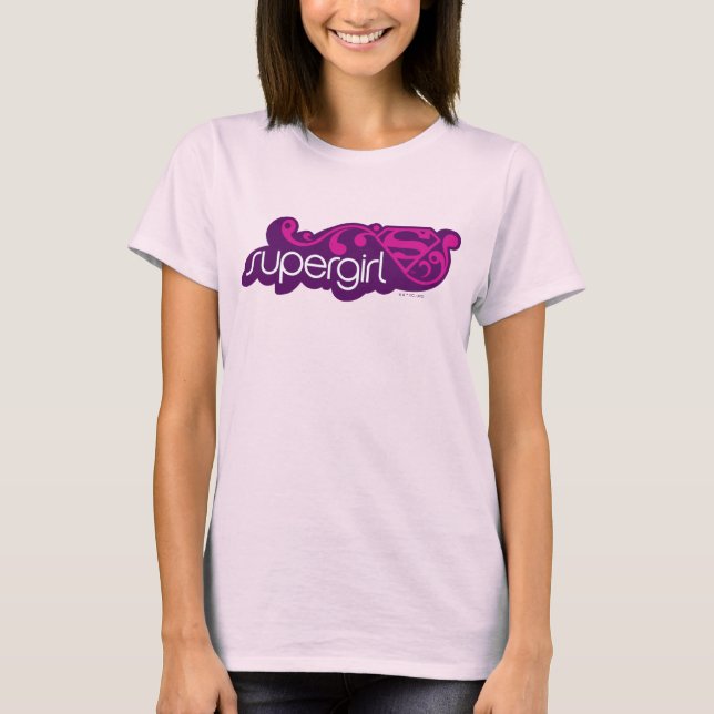 Camiseta Supergirl Groovy Name e S-Shield (Frente)