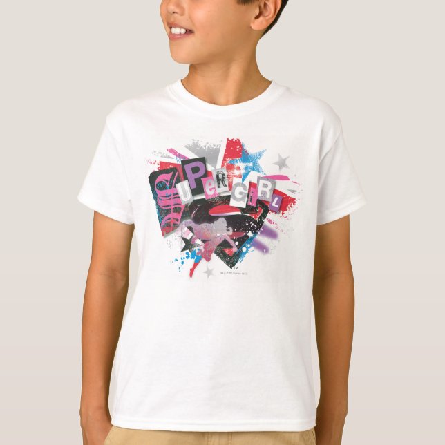 Camiseta Supergirl Grunge Design (Frente)