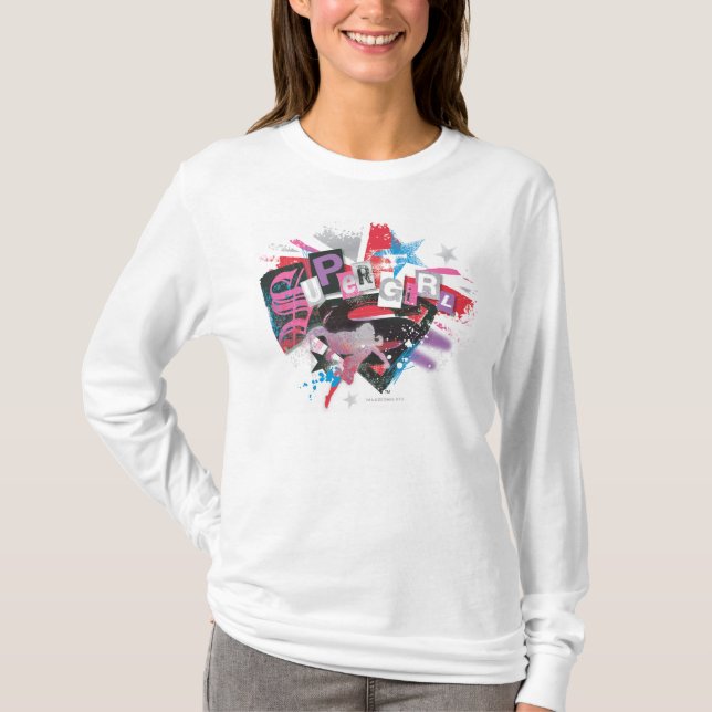 Camiseta Supergirl Grunge Design (Frente)