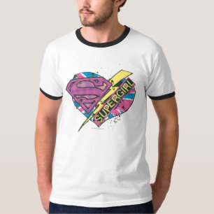 Camiseta Supergirl Heart e Bolt