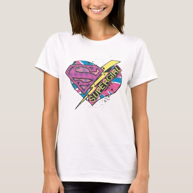 Camiseta Supergirl Heart e Bolt (Frente)