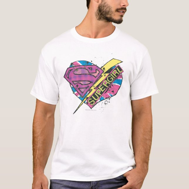 Camiseta Supergirl Heart e Bolt (Frente)