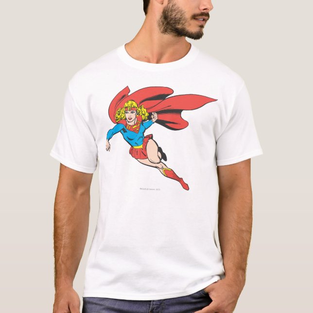 Camiseta Supergirl Leaps e Punhos (Frente)