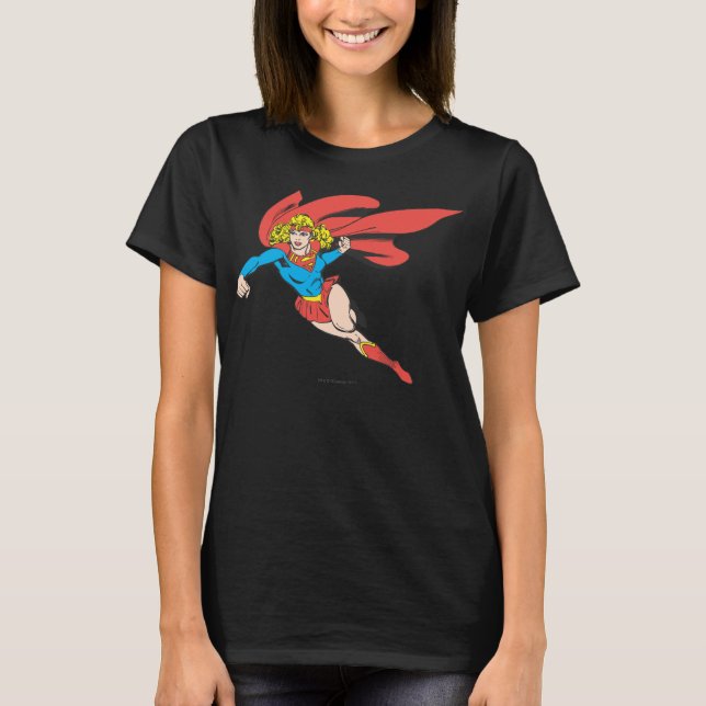 Camiseta Supergirl Leaps e Punhos (Frente)