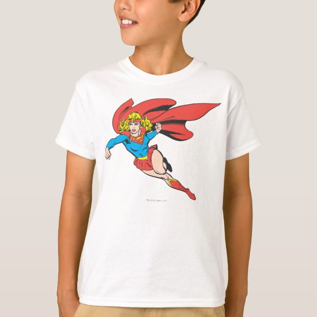 Camiseta Supergirl Leaps e Punhos (Frente)