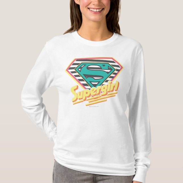Camiseta Supergirl listrou o logotipo (Frente)