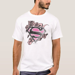 Camiseta Supergirl Logo with Roses