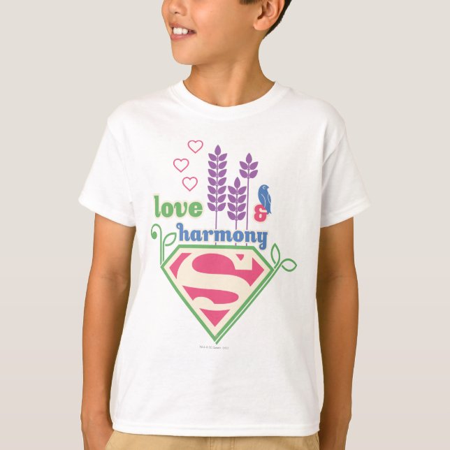 Camiseta Supergirl Love & Harmony (Frente)