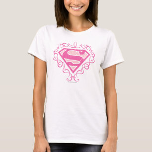 Camiseta Supergirl Pink Stripes