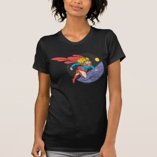 Camiseta Supergirl pula no espaço