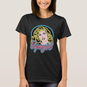 Camiseta Supergirl Retro Neon Lights Graphic
