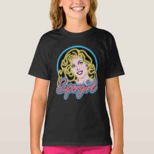 Camiseta Supergirl Retro Neon Lights Graphic