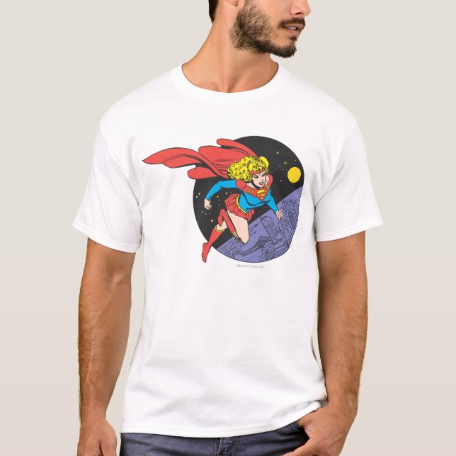 Camiseta Supergirl salta no espaço (Frente)