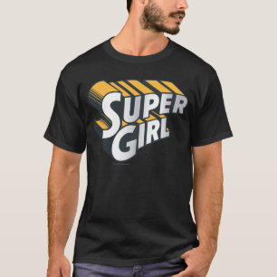Camiseta Supergirl Silver e Logotipo Laranja