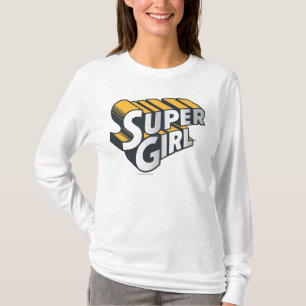 Camiseta Supergirl Silver e Logotipo Laranja