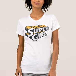 Camiseta Supergirl Silver e Logotipo Laranja