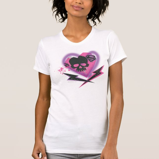 Camiseta Supergirl Skulls and Lightning (Frente)