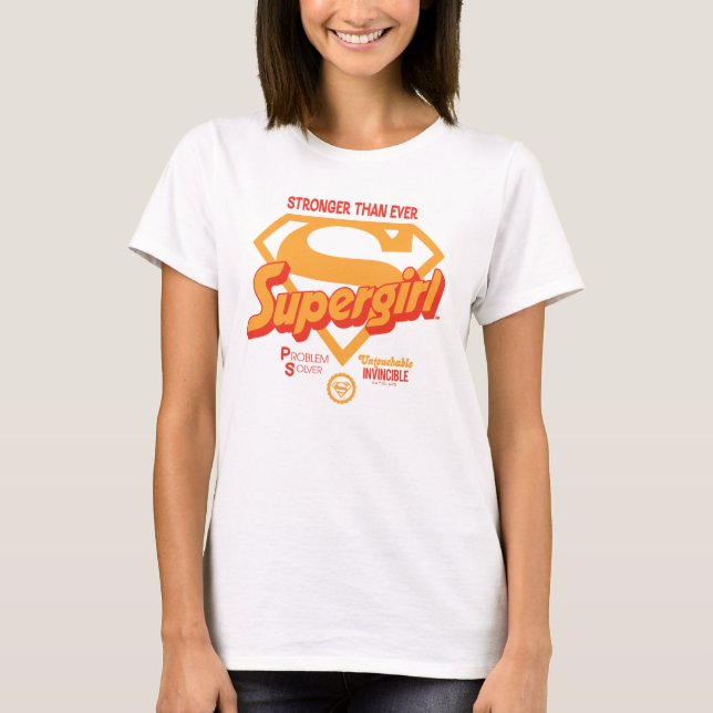 Camiseta Supergirl Stronger Thever Retro Graphic (Frente)