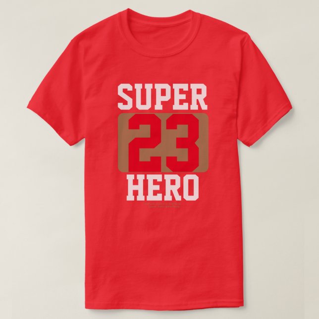 CAMISETA SUPERHERO PERSONALIZA NÚMERO E CORES FAVORITOS DO  (Frente do Design)