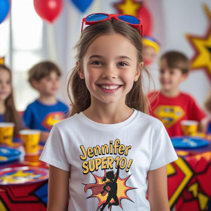 Camiseta Superherói aniversariante superior
