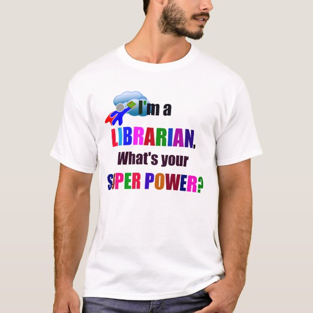 Camiseta Superherói da Bibliotecária (Frente)