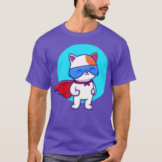 Camiseta SuperHerói de Gato Bonito
