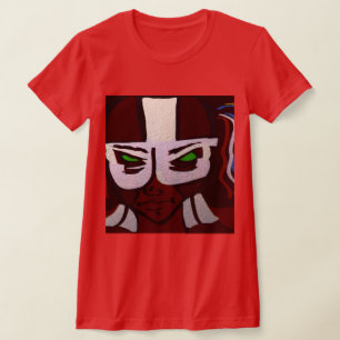 Camiseta Superheroína Garota Alienigena Vermelha