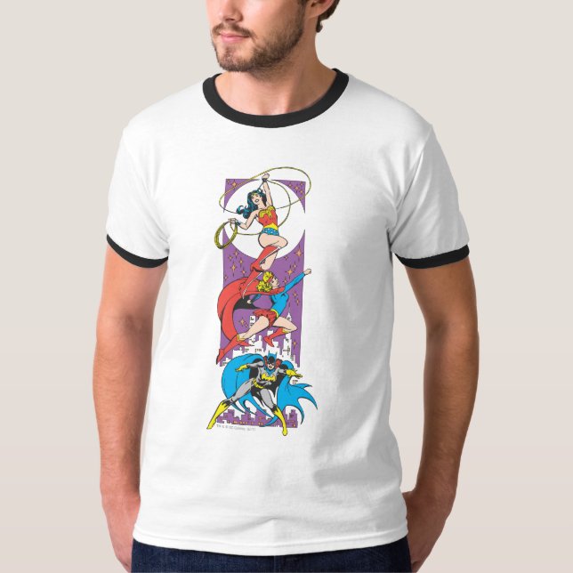 Camiseta Superheroínas Em Ação (Frente)