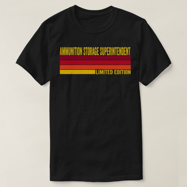 Camiseta Superintendente de armazenamento de munições (Frente do Design)