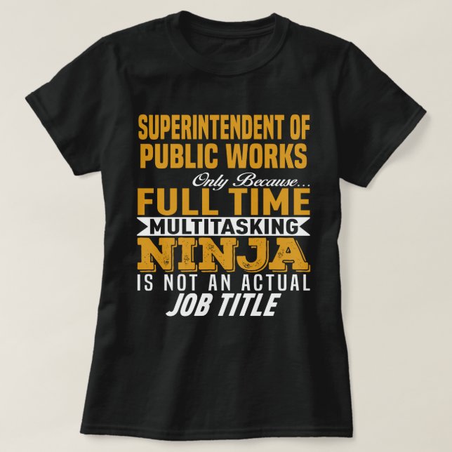 Camiseta Superintendente de Obras Públicas (Frente do Design)