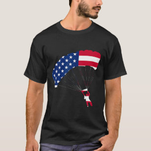 Camiseta Superior de Paraquedismo Esportivo Bandei